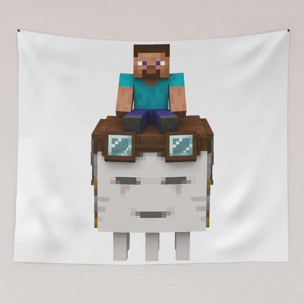 Item preview, Pixel Block Builder Riding Cute Cube Creature – Retro Gaming Art designed and sold by MugenAnime.