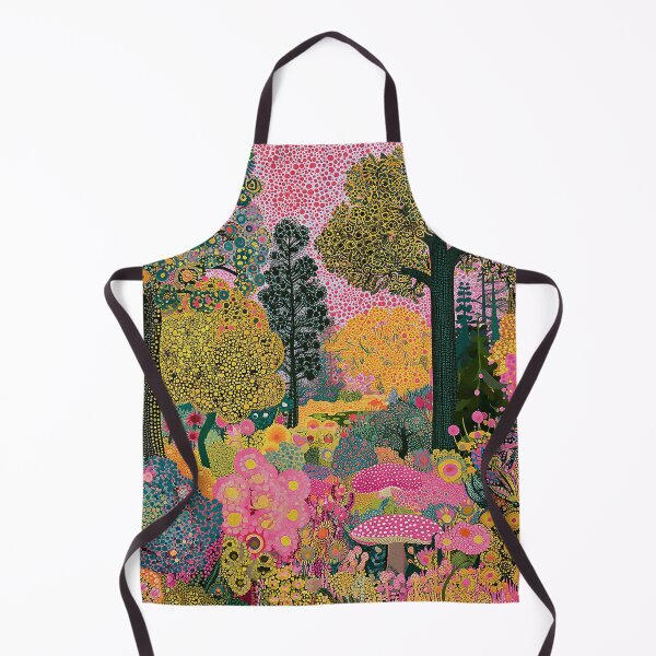 Item preview, Bright Neon Pink and Green Forest with Polka Dots designed and sold by Neika Shimm Designs.