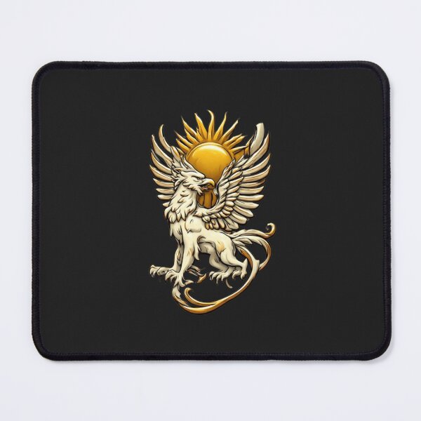 Item preview, Golden Griffin with Sun | Elysium Echoes Mythical Icon designed and sold by Shift-Bloom.