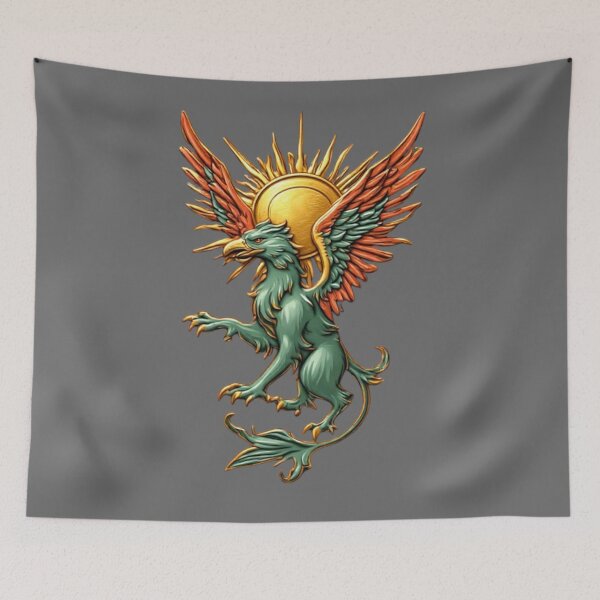Item preview,  Golden Griffin with Sun | Elysium Echoes Mythical Icon 02 designed and sold by Shift-Bloom.