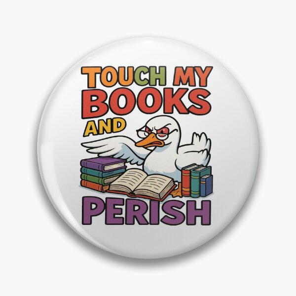 Item preview, Touch My Books And Perish | Funny Goose Book Lover Design designed and sold by BookedAndDesign.