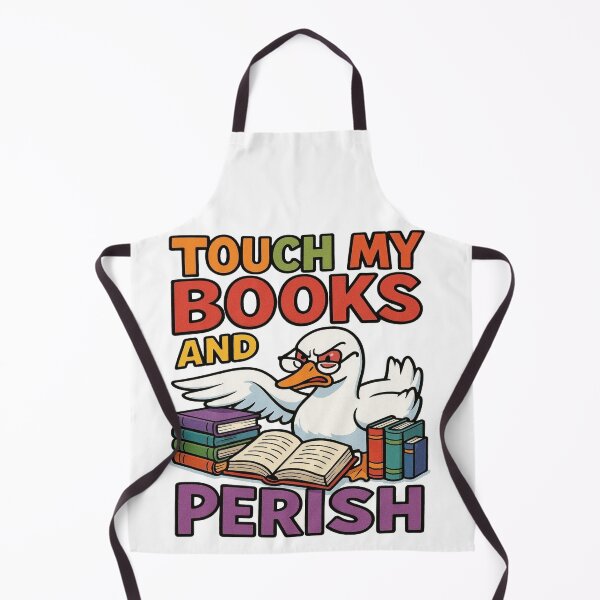 Item preview, Touch My Books And Perish | Funny Goose Book Lover Design designed and sold by BookedAndDesign.