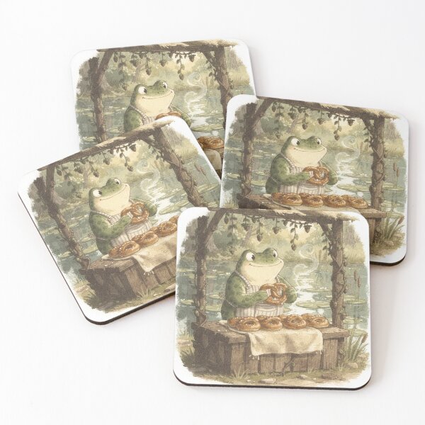 Item preview, Frog Pretzel Baker at the Pond Fair designed and sold by PictorialWhimsy.