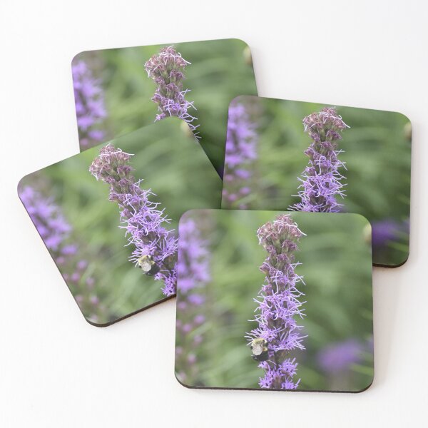 Item preview, Purple Liatris Spike with Bumblebee designed and sold by Tathata Macro Flowers.