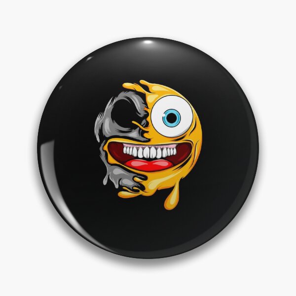 Item preview, Half Skull Happy Cartoon Emoji Skull designed and sold by Gbriel3.