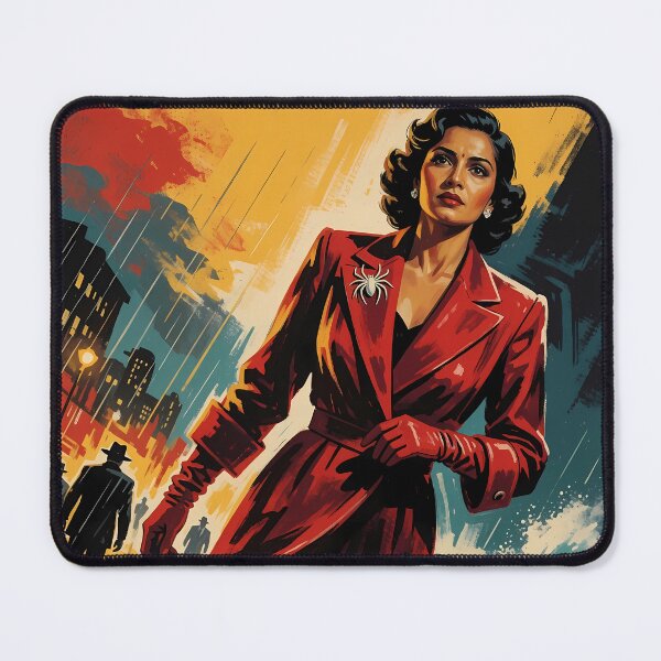 Item preview, The Ruby Spider of Marine Drive – Vintage Indian Noir Pulp Illustration designed and sold by Rc108.