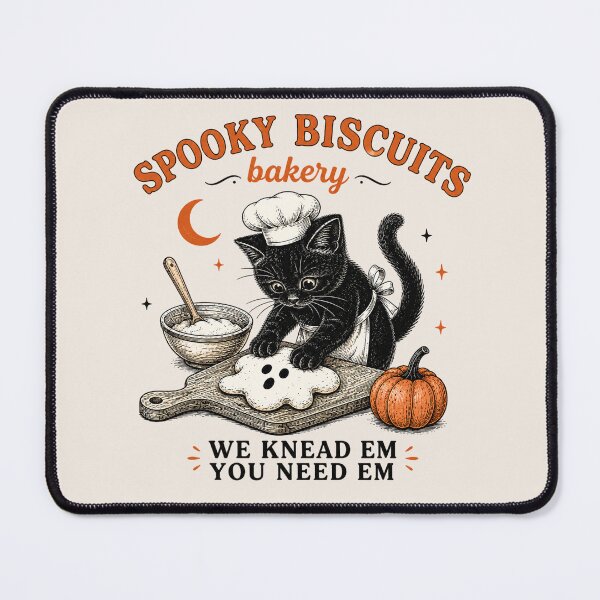Item preview, Kitty Biscuits, Spooky Season, Black Cat Halloween Fall, Vintage Baking Pumpkin, Cat Lover Fall Gift designed and sold by Sprinkle12345.