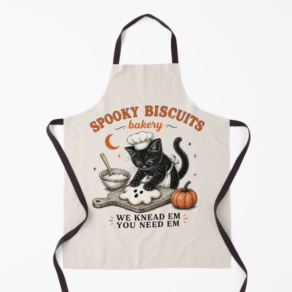 Item preview, Kitty Biscuits, Spooky Season, Black Cat Halloween Fall, Vintage Baking Pumpkin, Cat Lover Fall Gift designed and sold by Sprinkle12345.