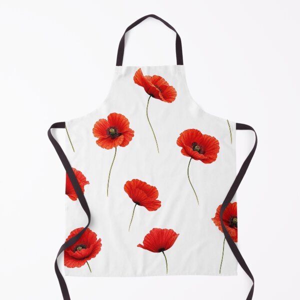 Item preview, Red Poppy Flowers Botanical Floral Pattern designed and sold by PnrArtDesign.