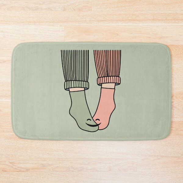 Item preview, Happy Feet Cute Couple Socks Retro Smiley Design designed and sold by artCreativeColony.