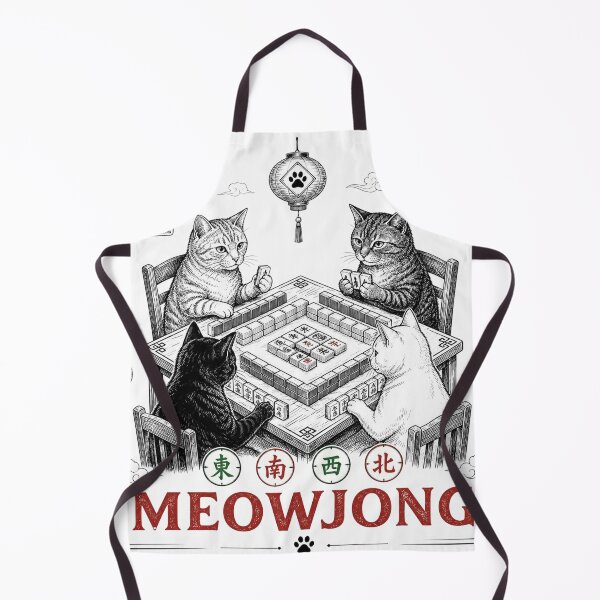 Item preview, Meowjong, Cats Playing Mahjong, Vintage Chinese Tile Game Gift, MahJong Player Present, Cat Mom, Game Lover designed and sold by Sprinkle12345.