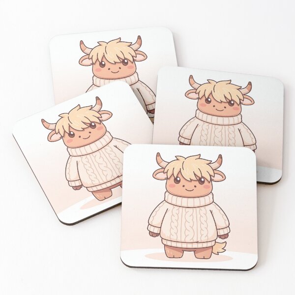 Item preview, Highland Cow in a Cozy Knit Sweater designed and sold by PictorialWhimsy.