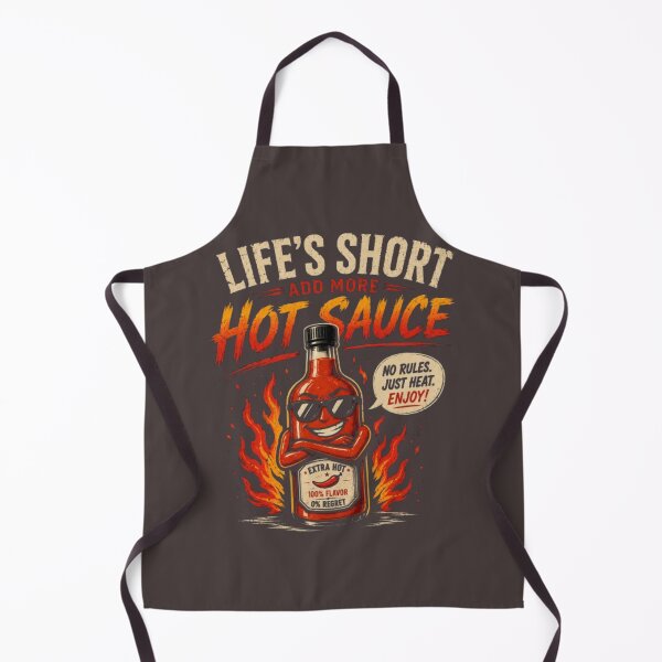 Item preview, Life's Short, Add More Hot Sauce – Funny Spicy Food Lover Cartoon Design designed and sold by GRYFFWEAR.