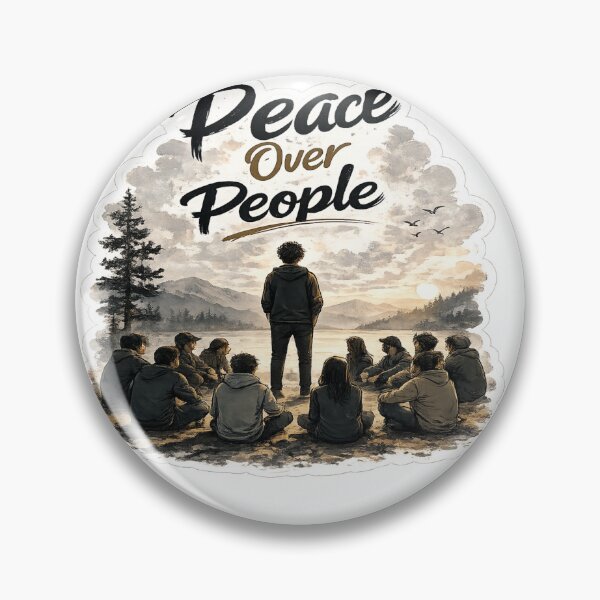 Item preview, Peace Over People | Solitude & Inner Peace Nature Sticker designed and sold by Genzfirevibes.
