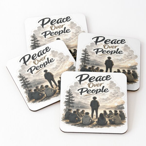 Item preview, Peace Over People | Solitude & Inner Peace Nature Sticker designed and sold by Genzfirevibes.