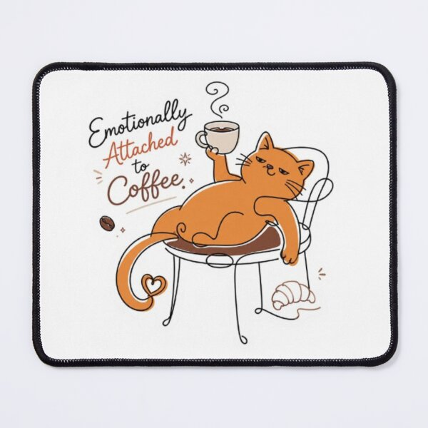 Item preview, cat attached to coffee designed and sold by Snurly.