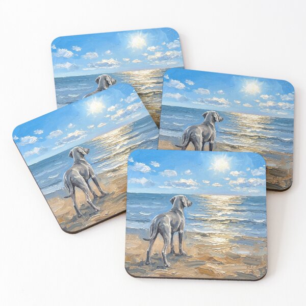 Item preview, Beach Day – Weimaraner designed and sold by AjaTrier.
