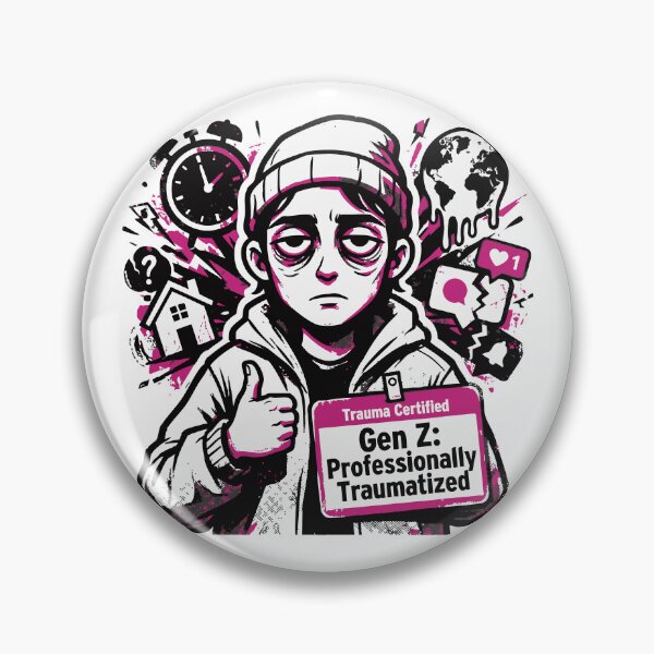 Item preview, Gen Z Professionally Traumatized | Funny Quote designed and sold by XYZ LAB by Jesuperman.