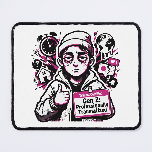 Item preview, Gen Z Professionally Traumatized | Funny Quote designed and sold by XYZ LAB by Jesuperman.