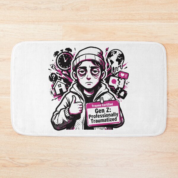Item preview, Gen Z Professionally Traumatized | Funny Quote designed and sold by XYZ LAB by Jesuperman.