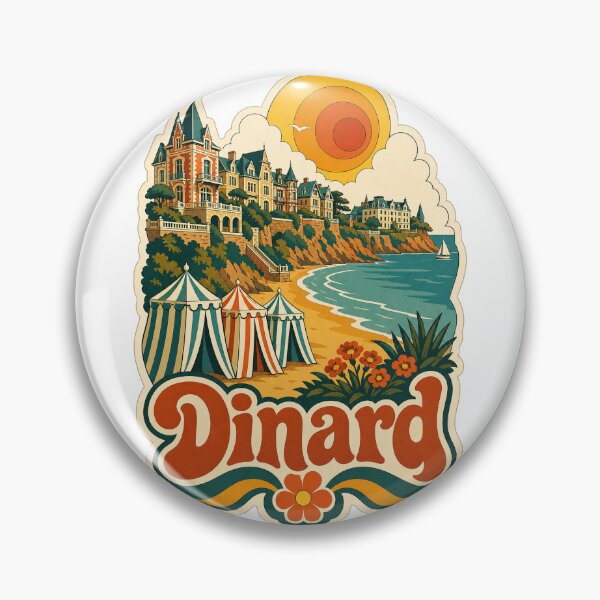 Item preview, Dinard France Travel Souvenir - Retro Illustration designed and sold by VisualArtsOasis.