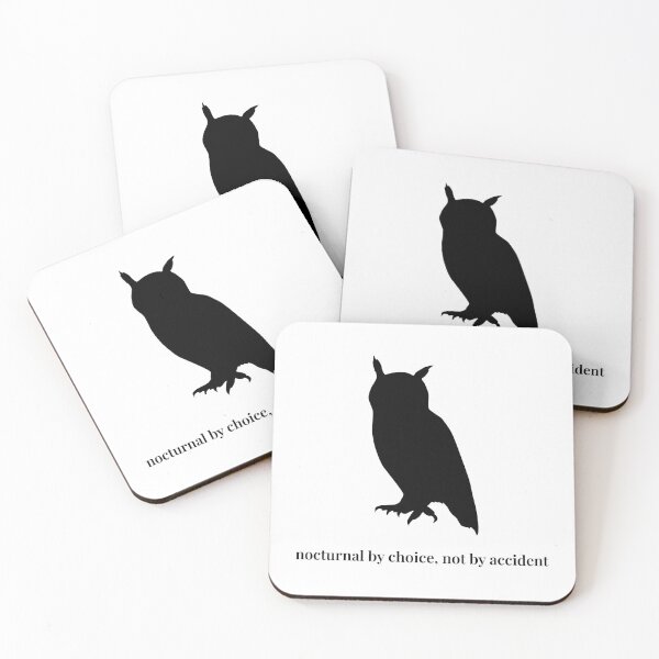 Item preview, Nocturnal By Choice, Not By Accident – Minimalist Owl Silhouette designed and sold by Soulink-Studio.