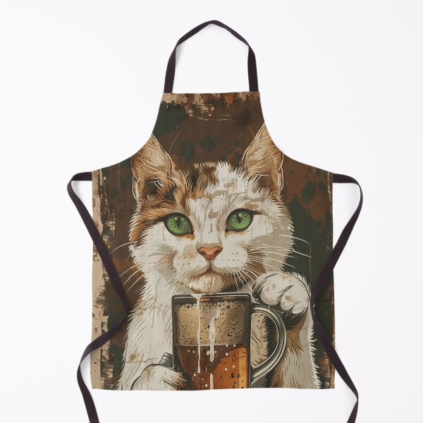 Item preview, Green Eyed Beer Cat designed and sold by Erika Kaisersot.