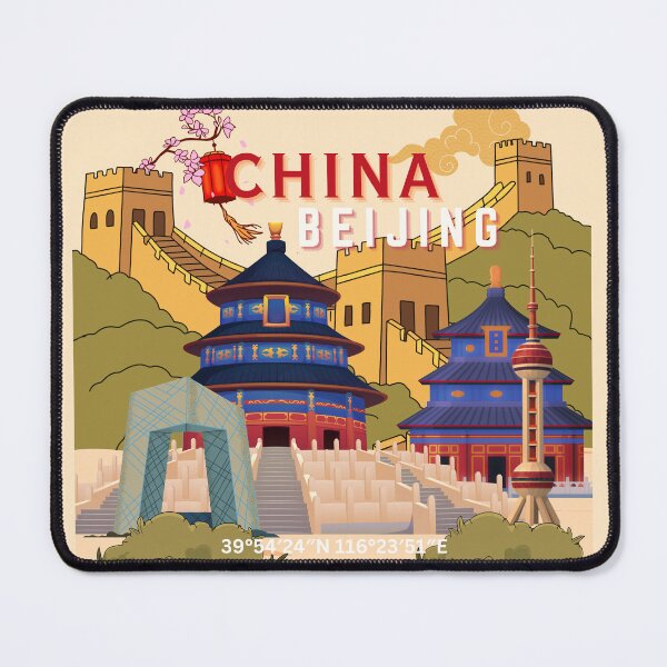 Item preview, Beijing China Travel Poster | Asian City Wall Art designed and sold by Magic Love Art Print.