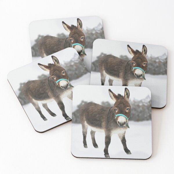 Item preview, Donkey snow scene illustration Proceeds go to animal charities and rescues designed and sold by AnimalFriends1.