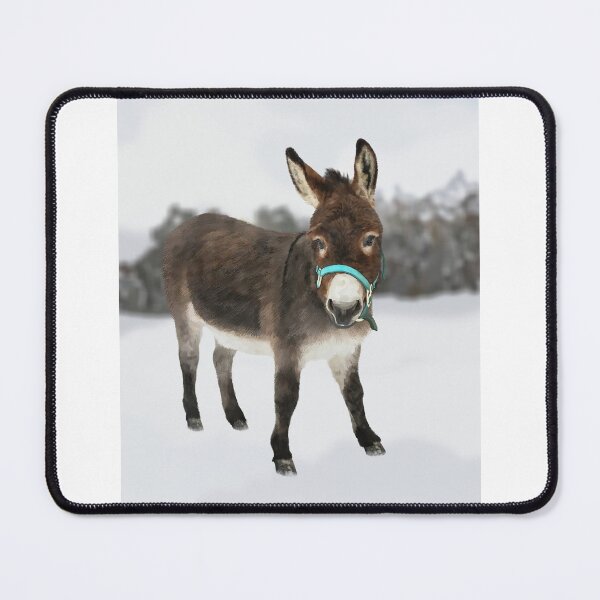 Item preview, Donkey snow scene illustration Proceeds go to animal charities and rescues designed and sold by AnimalFriends1.