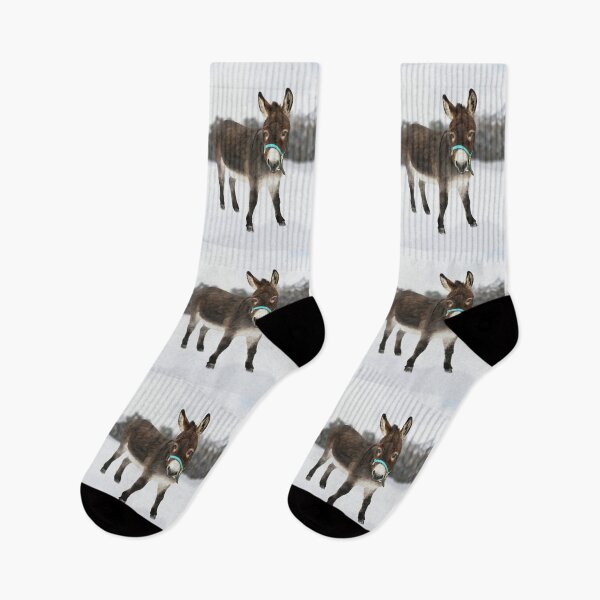 Item preview, Donkey snow scene illustration Proceeds go to animal charities and rescues designed and sold by AnimalFriends1.