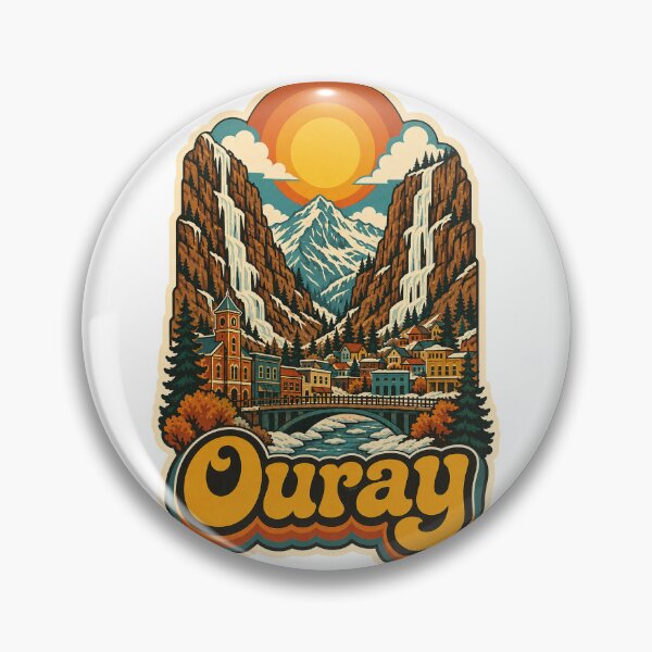 Item preview, Ouray USA Travel Souvenir - Retro Illustration designed and sold by VisualArtsOasis.