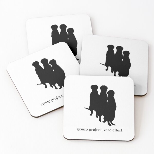 Item preview, Group Project, Zero Effort – Minimalist Meerkat Trio Silhouette designed and sold by Soulink-Studio.