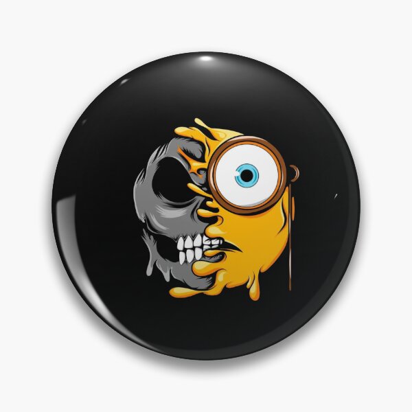 Item preview, Half Skull Crazy Eye Melt Emoji Funny Horror designed and sold by Gbriel3.