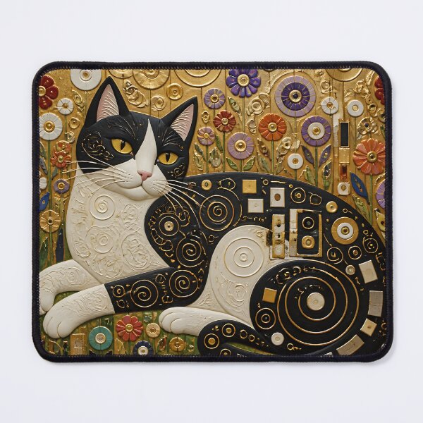 Item preview, Klimt Cat in Flower Garden designed and sold by Vicky Brago-Mitchell®.