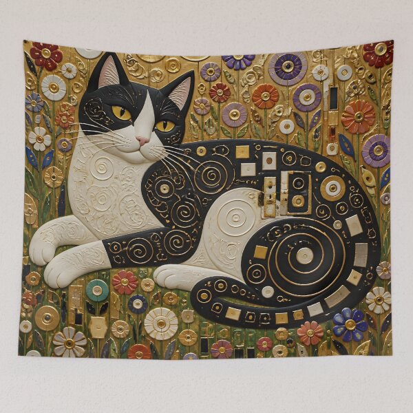 Item preview, Klimt Cat in Flower Garden designed and sold by Vicky Brago-Mitchell®.