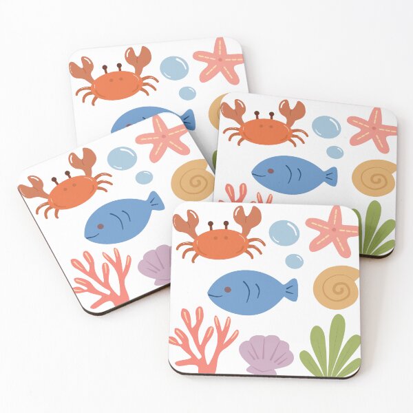 Item preview, Ocean Sea Life Crab Fish Illustration designed and sold by Teenidesign .