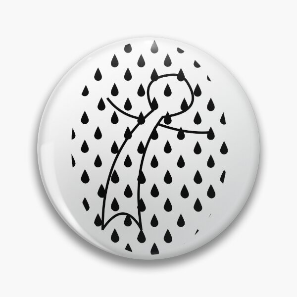 Item preview, Lost in the Rain Abstract Minimalist Stick Figure Aesthetic designed and sold by JengPath.