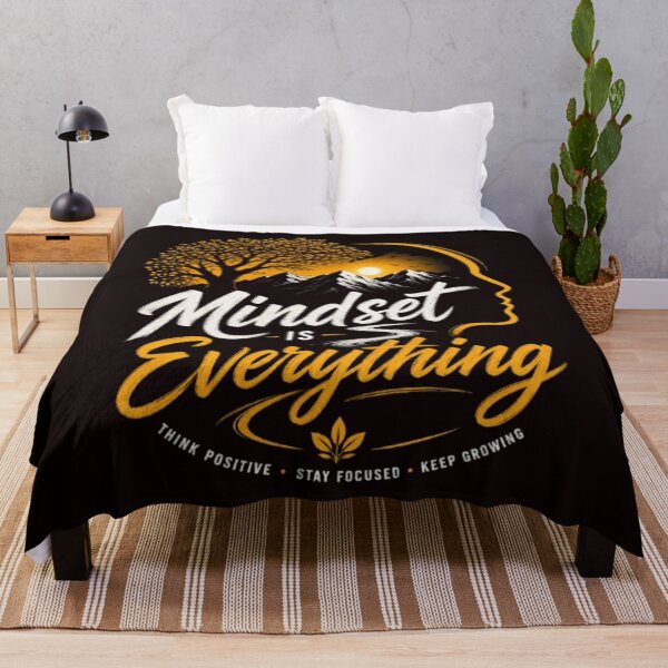 Item preview, Mindset Is Everything Mountain Sunrise Motivation Nature Tree Silhouette designed and sold by Be-You-Vibes.