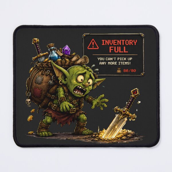 Item preview, Inventory Full Loot Goblin – You Can't Pick Up Any More Items designed and sold by PXEpic.