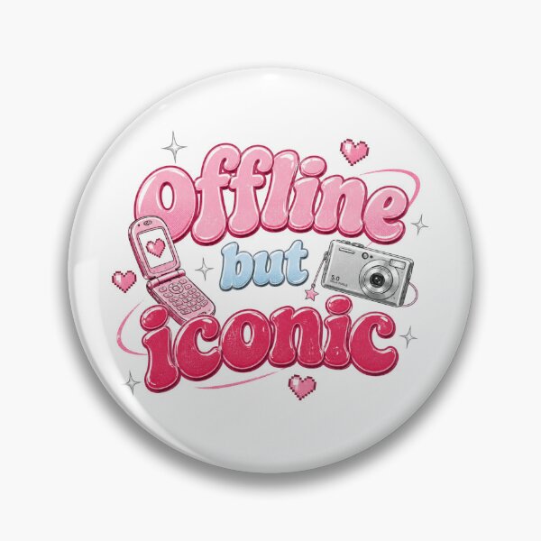 Item preview, Offline but Iconic Vintage Digital Camera and Flip Phone Cute Girly designed and sold by VirtualLexi.