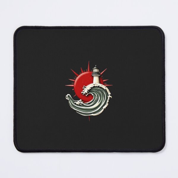 Item preview, Lighthouse with Red Sun & Wave | Elysium Echoes Icon designed and sold by Shift-Bloom.