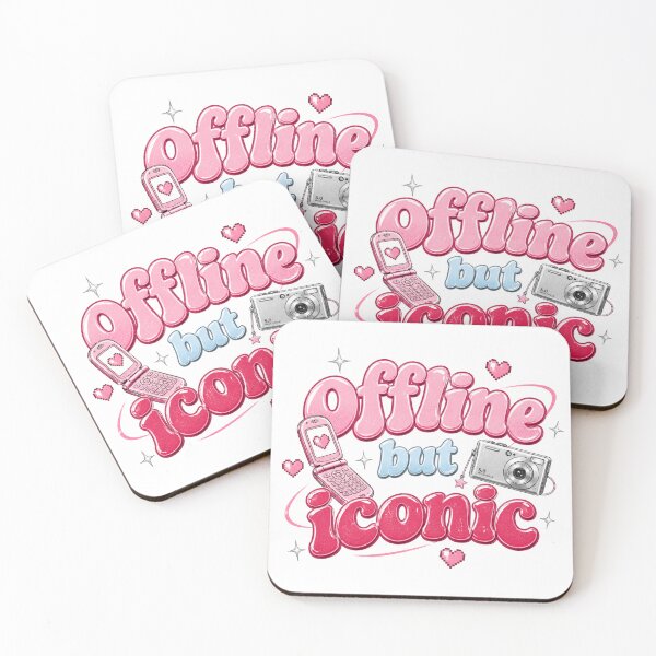Item preview, Offline but Iconic Vintage Digital Camera and Flip Phone Cute Girly designed and sold by VirtualLexi.