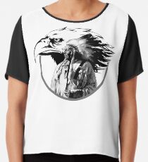 Indian Native American Eagle Spirit Chief Gift Chiffon Top