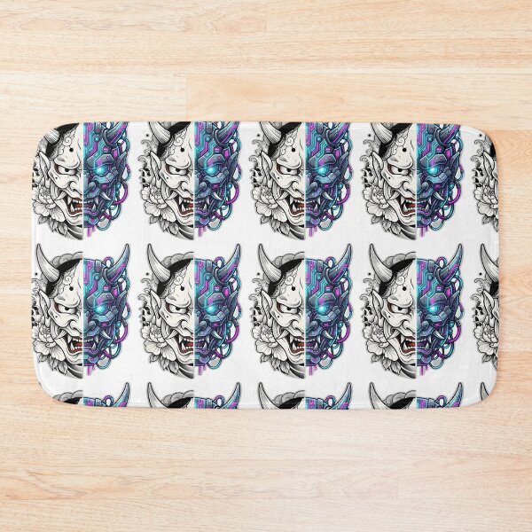Item preview, Hannya Mask Cyberpunk Tattoo Design | Japanese Neo Traditional Art designed and sold by Neo Tokio.