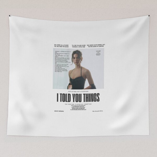 Item preview, Gracie I Told You Things Lyrics Collage Vintage Aesthetic Shirt designed and sold by gringoods.