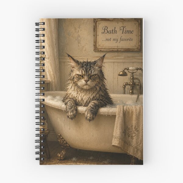 Item preview, Grumpy Bath Time Cat designed and sold by Erika Kaisersot.