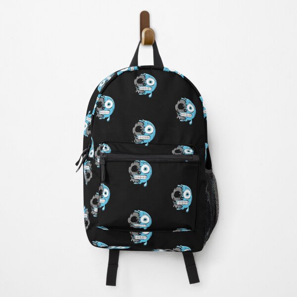 Item preview, Half Skull Blue Melt Emoji Cartoon Horror  designed and sold by Gbriel3.