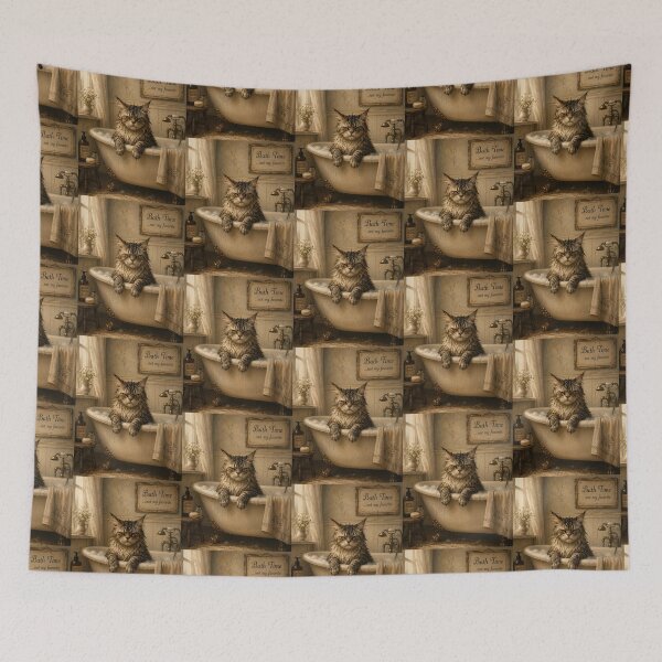 Item preview, Grumpy Bath Time Cat designed and sold by Erika Kaisersot.