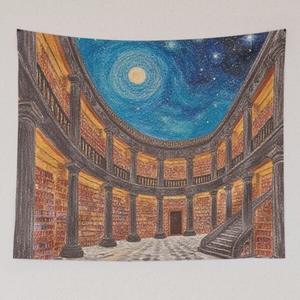 Item preview, Magical Fantasy Bookshelf Art designed and sold by Bright Stone .